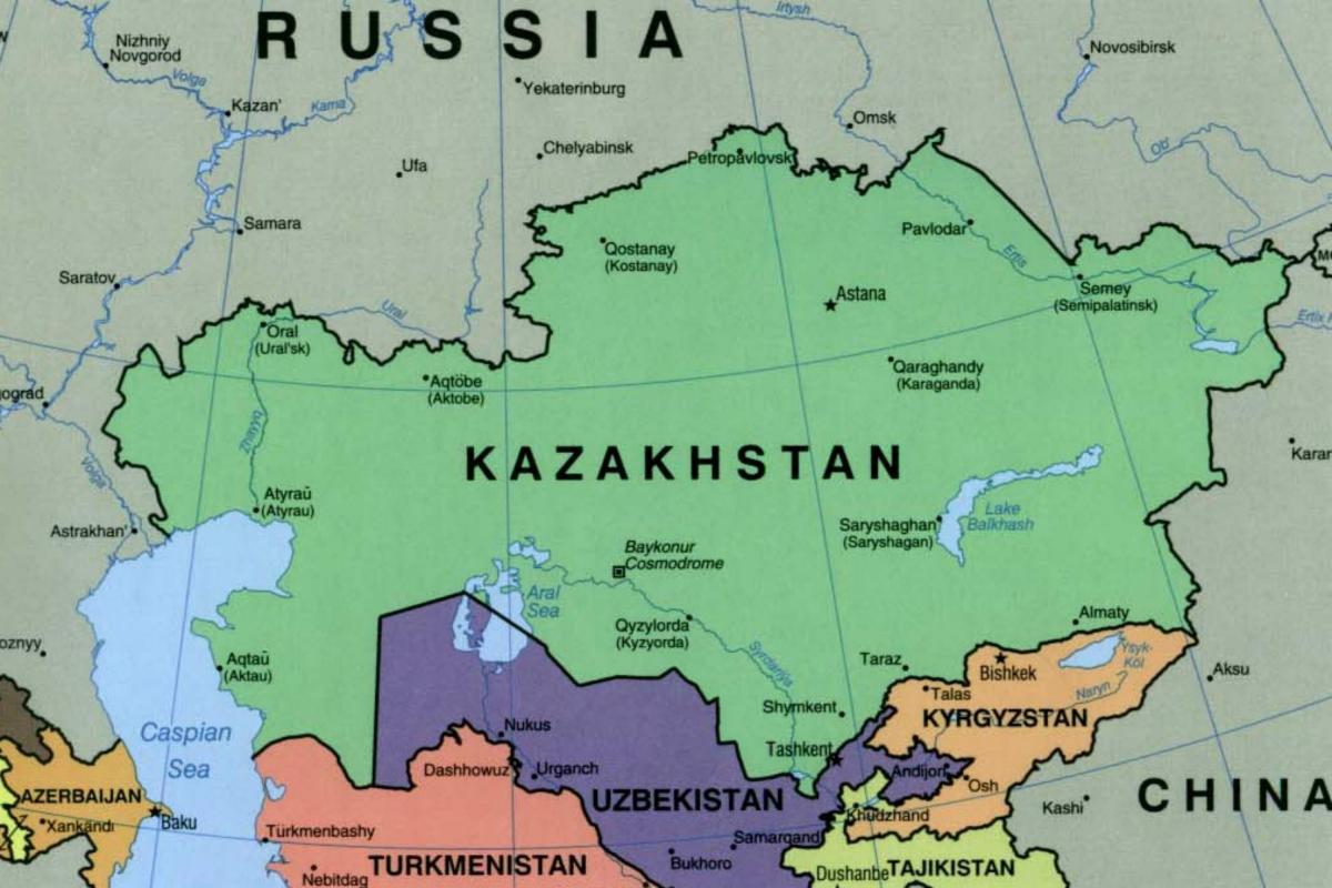 خريطة كازاخستان الماتي