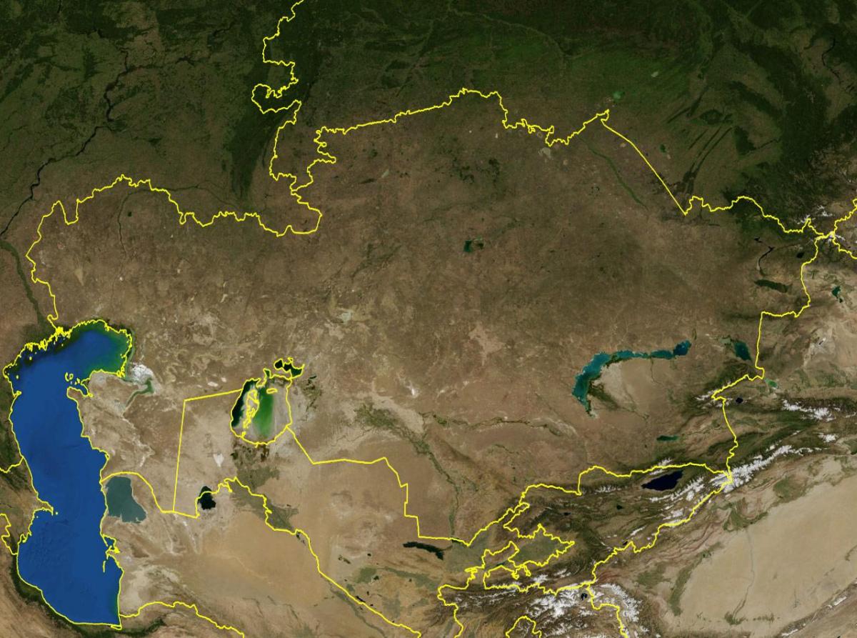 خريطة كازاخستان الطبوغرافية