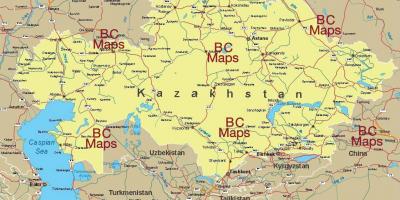كازاخستان المدن خريطة