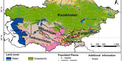 خريطة كازاخستان المناخ
