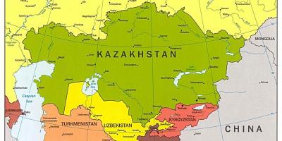 خريطة كازاخستان خريطة آسيا