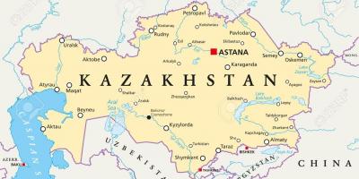 خريطة كازاخستان أستانا